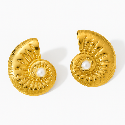 Brinco Espiral Elegante Feminino