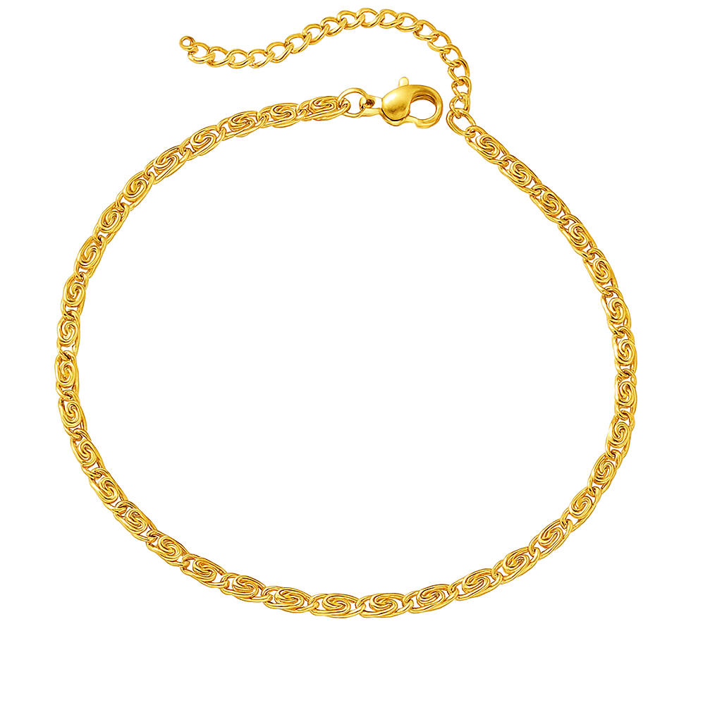 Pulseira Unissex Dourada Fina Elegância Minimalista