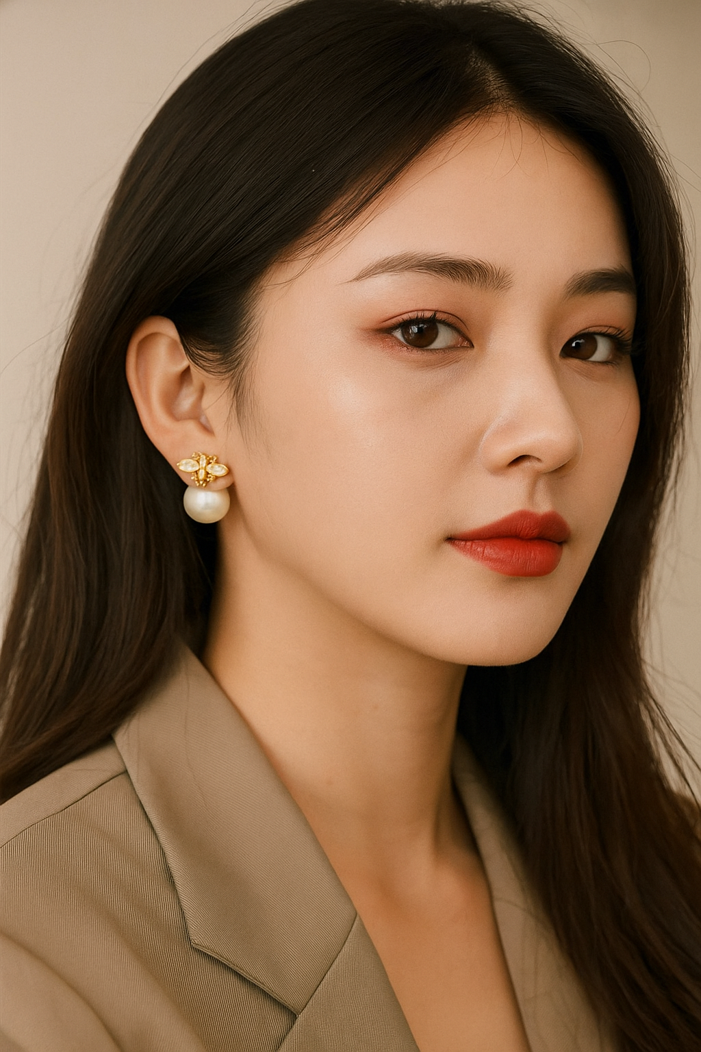 Brinco Abelha  pérola Femenino 1 Par