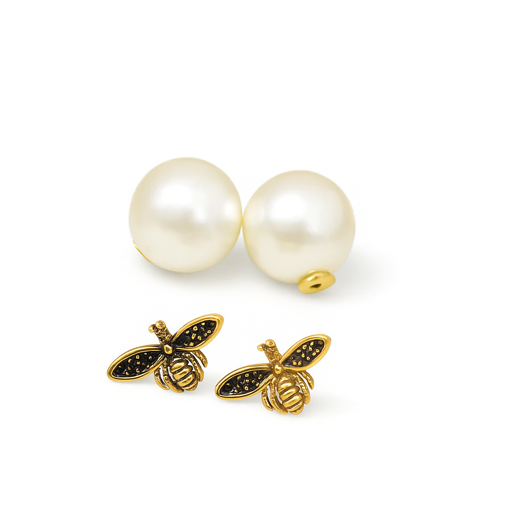 Brinco Abelha  pérola Femenino 1 Par