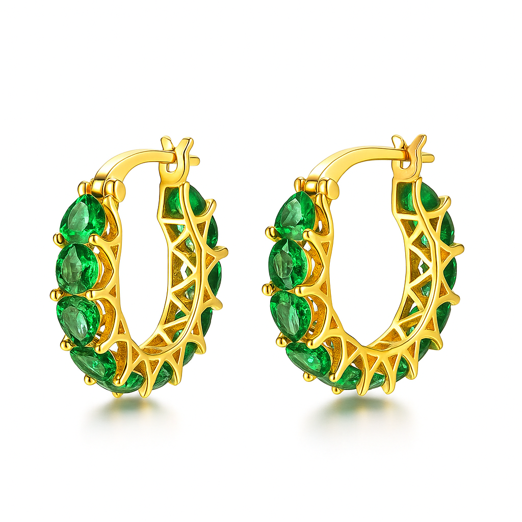 Brinco Argola Radiante de Zircônia