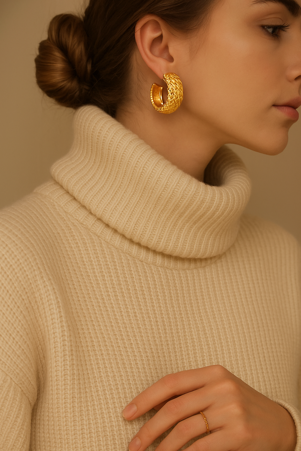 Brinco Aurora Dourado Femenino