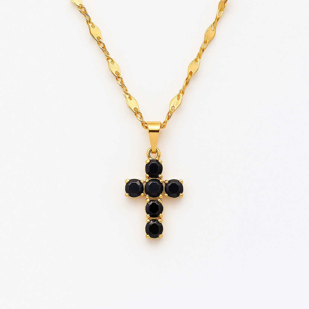 Colar Cruz Elegance em Zircônia