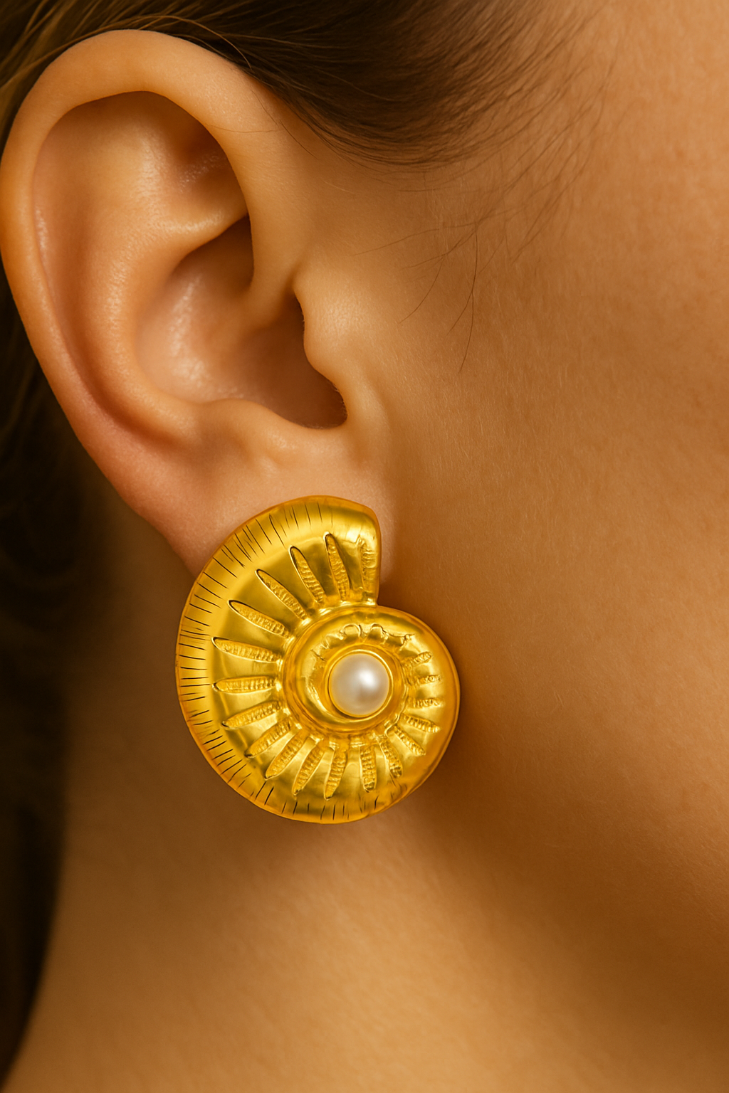 Brinco Espiral Elegante Feminino