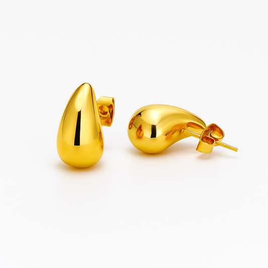 Brinco gota Glam Dourado Feminino