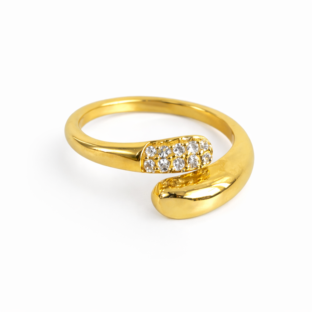 Anel Glow Ajustável Dourado